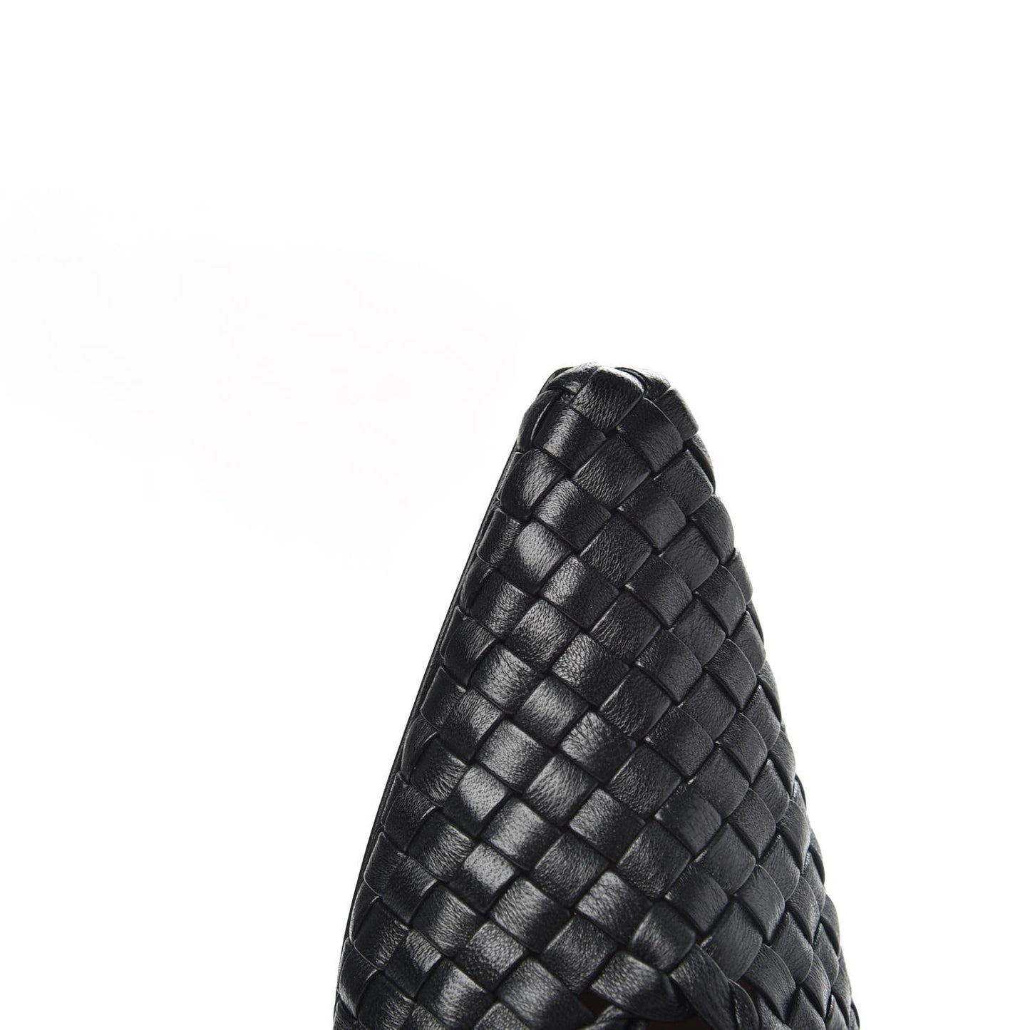 Nappa Intrecciato Almond Pumps 36 Black
