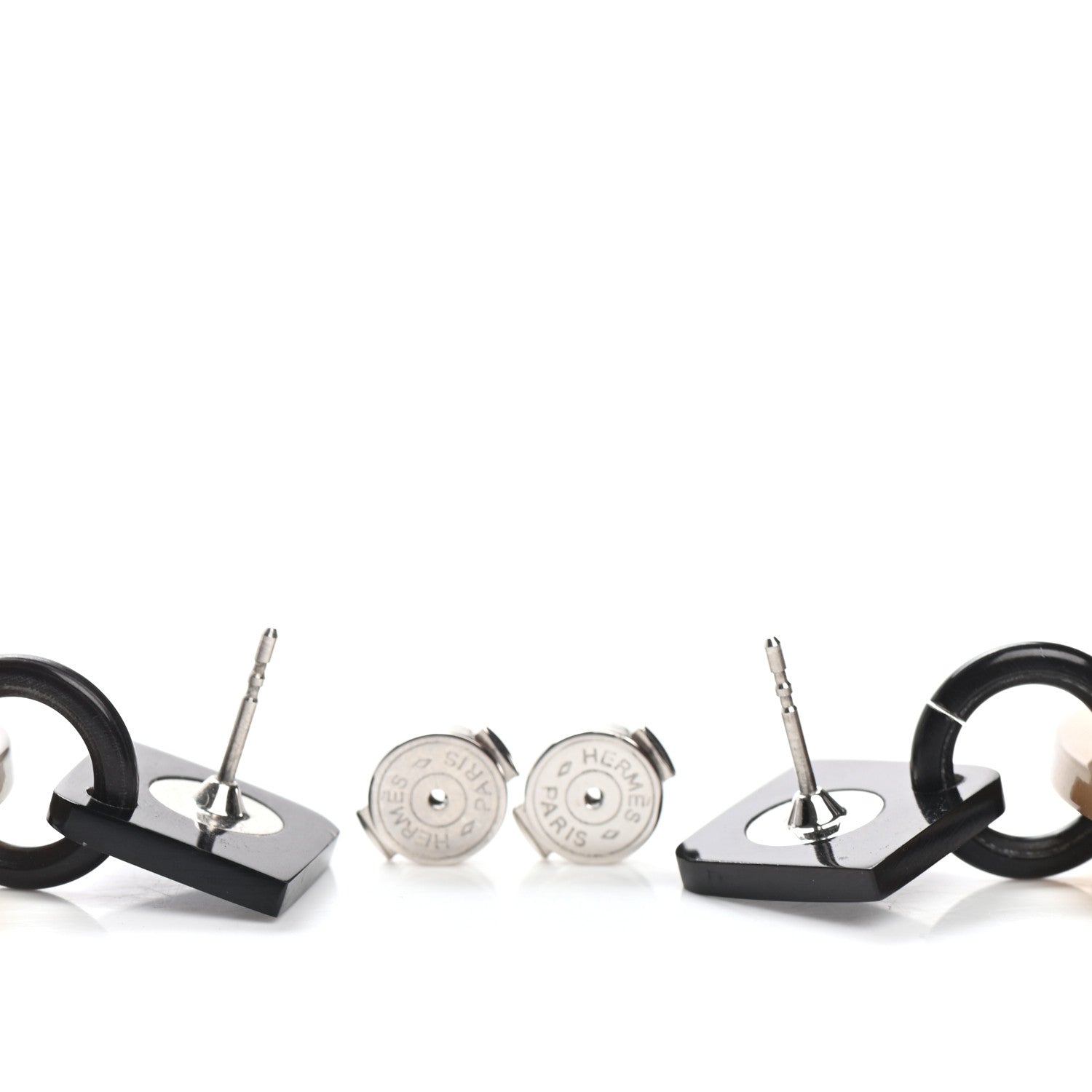 Hermes Buffalo Horn Isthme Earrings 3 of 3