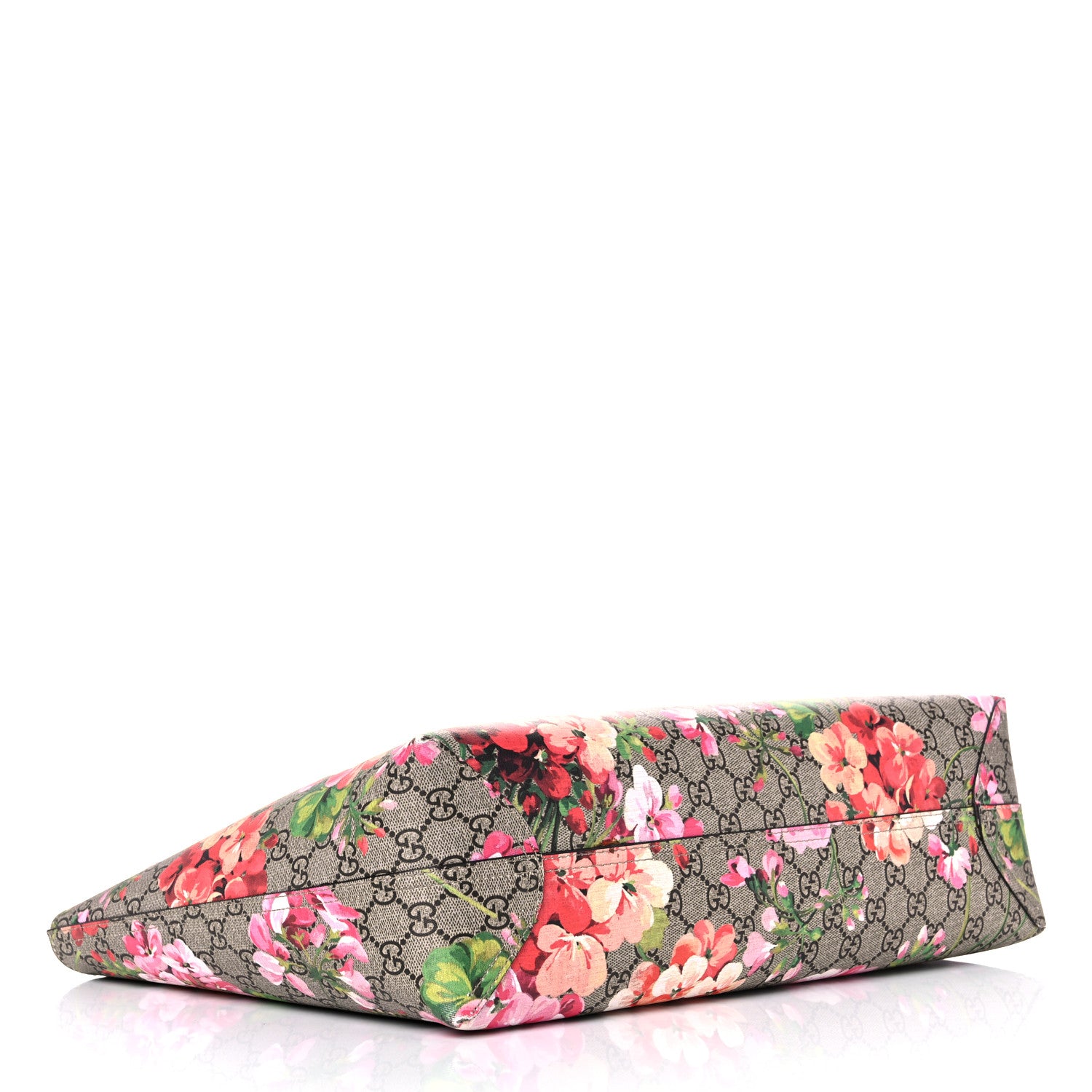 Gucci GG Supreme Monogram Blooms Medium Reversible Tote Beige Multicolor Dry Rose 4 of 15