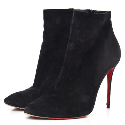 Christian Louboutin Veau Velours Eloise Booty 100 Ankle Boots 38.5 Black 4 of 9