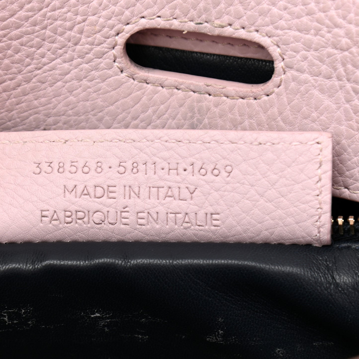 Grained Calfskin M Tube Round Tote Rose Poudre