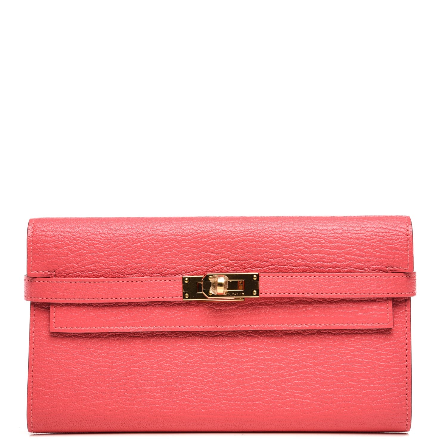 Hermes Chevre Mysore Kelly Longue Wallet Rose Azalee 1 of 6
