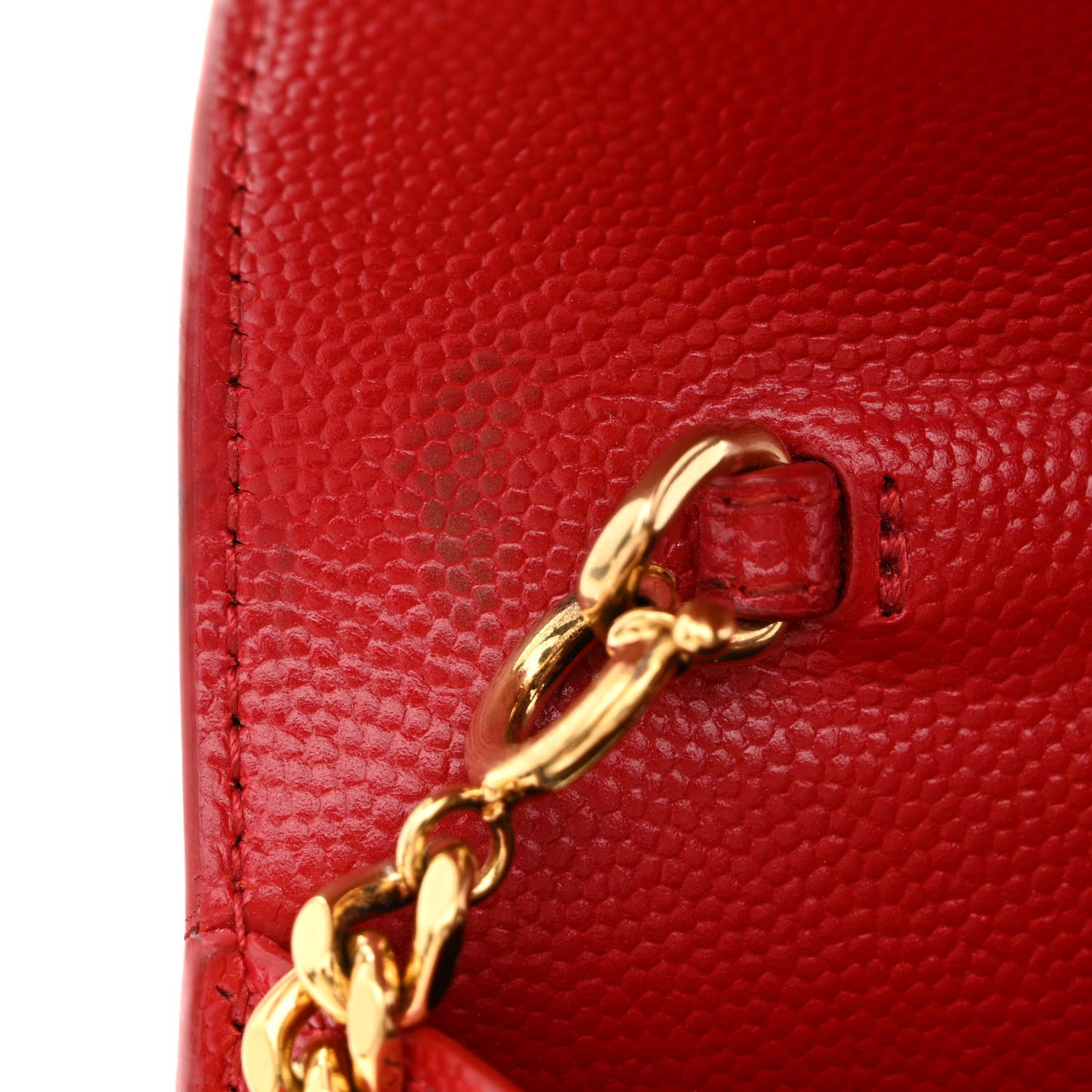 Grain De Poudre Classic Monogram Kate Tassel Chain Wallet Red