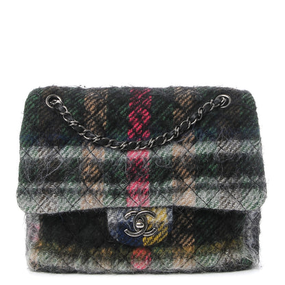 Chanel Mohair Quilted Tartan Day Flap Dark Multicolor 1 of 9