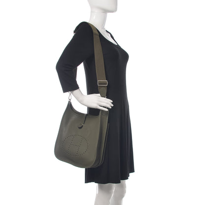 Hermes Taurillon Maurice Evelyne III PM Vert Olive 2 of 12