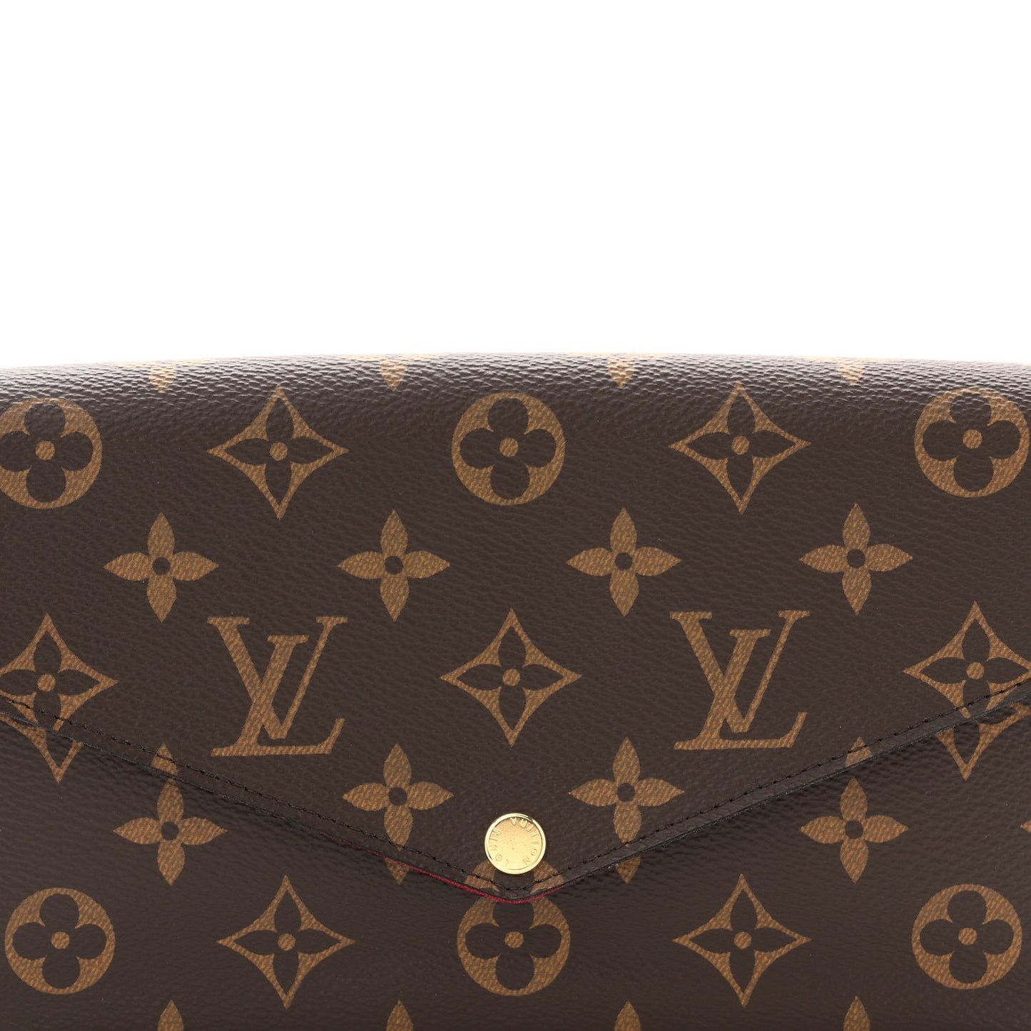 Monogram Pochette Felicie Chain Wallet Fuchsia