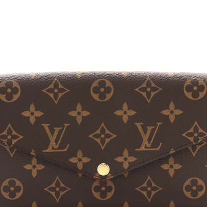 Louis Vuitton Monogram Pochette Felicie Chain Wallet Fuchsia 9 of 12