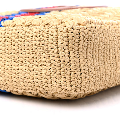 Gucci Raffia Effect Interlocking G Tote Bag Beige 9 of 9