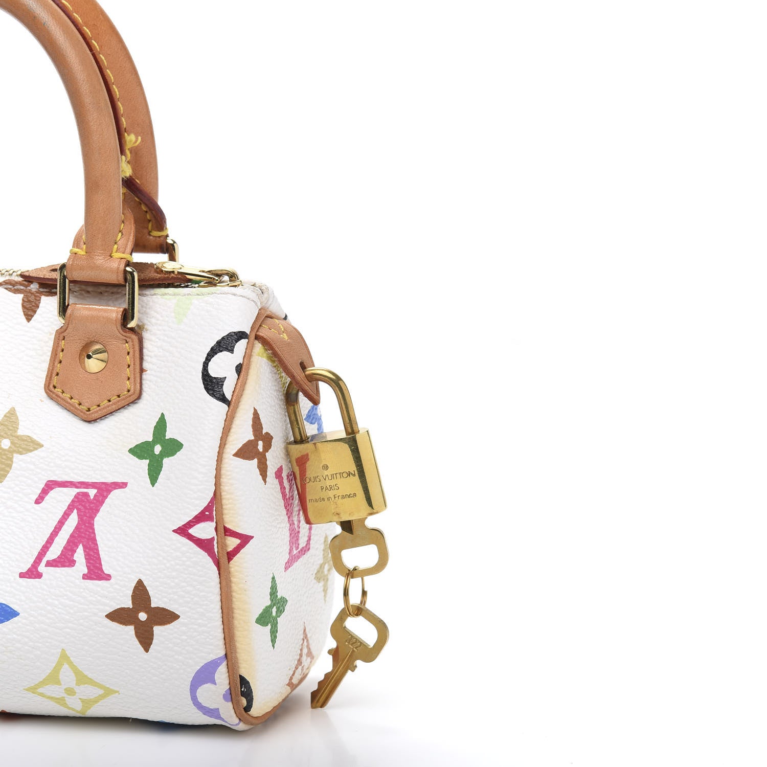 Louis Vuitton Monogram Multicolor Mini Sac HL Speedy White 10 of 13