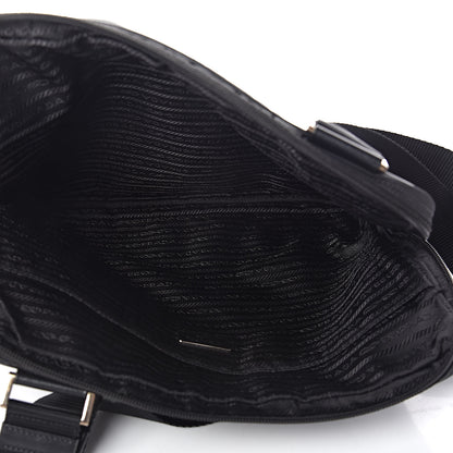 Prada Tessuto Nylon Flat Messenger Bag Black 5 of 11