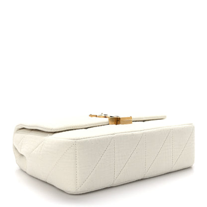Saint Laurent Crinkle Cotton Patchwork Monogram Medium Jamie Vanilla Ice 4 of 9