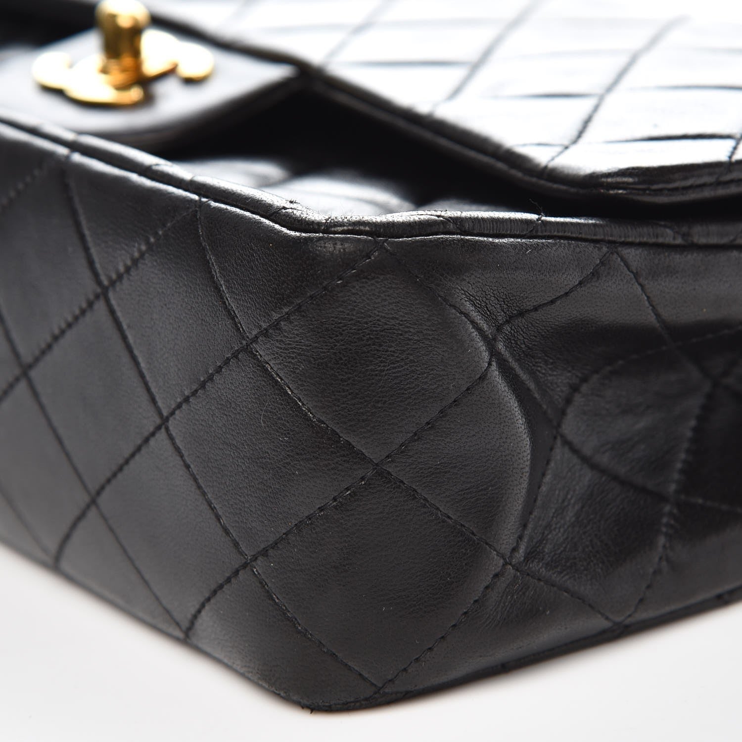 Chanel Lambskin Quilted Medium Double Flap Black 6 of 7