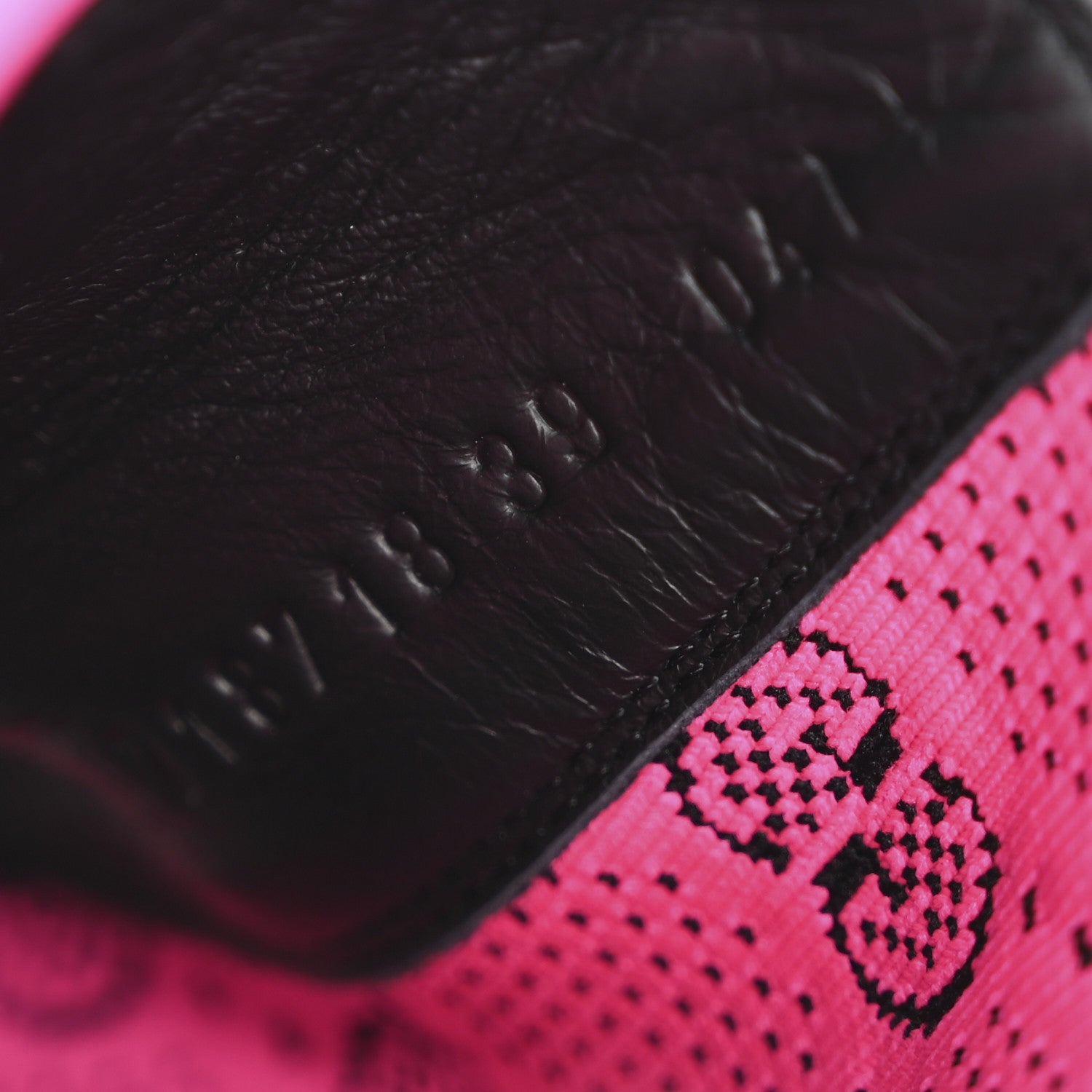 Gucci Dali Soft Calfskin Technical Jersey Knit GG Monogram Ankle Boots 39 Black Fuchsia 9 of 9