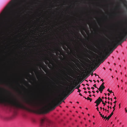 Gucci Dali Soft Calfskin Technical Jersey Knit GG Monogram Ankle Boots 39 Black Fuchsia 9 of 9