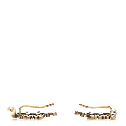 Christian Dior Pearl Crystal J'Adior Earrings Aged Gold 4 of 4