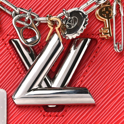 Louis Vuitton Epi Twist Bi-Color Love Lock Charm Shoulder Bag PM Red Black 8 of 10