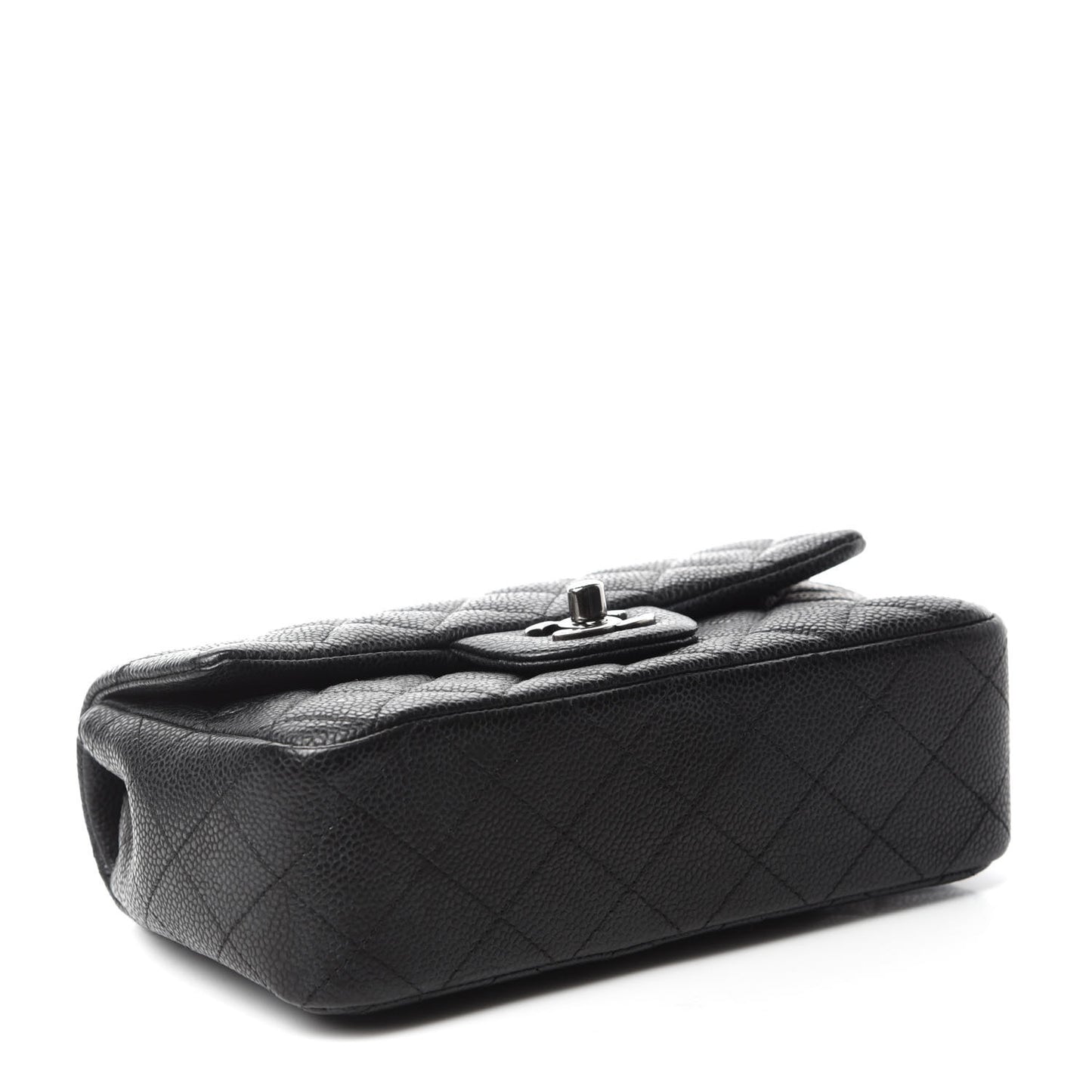 Caviar Quilted Mini Rectangular Flap Black