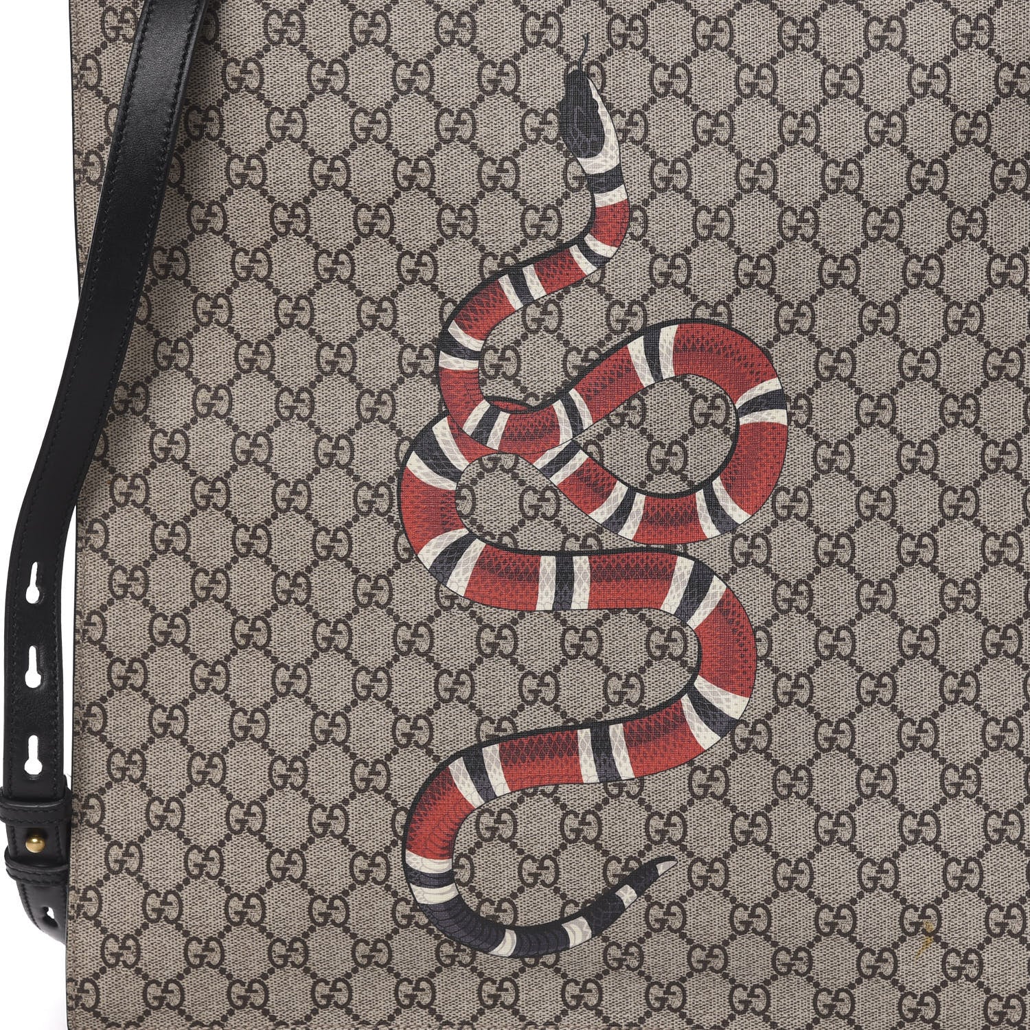 Gucci Soft GG Supreme Monogram Kingsnake Vertical Tote Black 11 of 11
