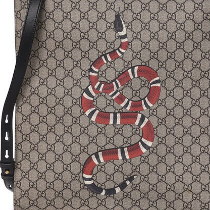 Gucci Soft GG Supreme Monogram Kingsnake Vertical Tote Black 11 of 11