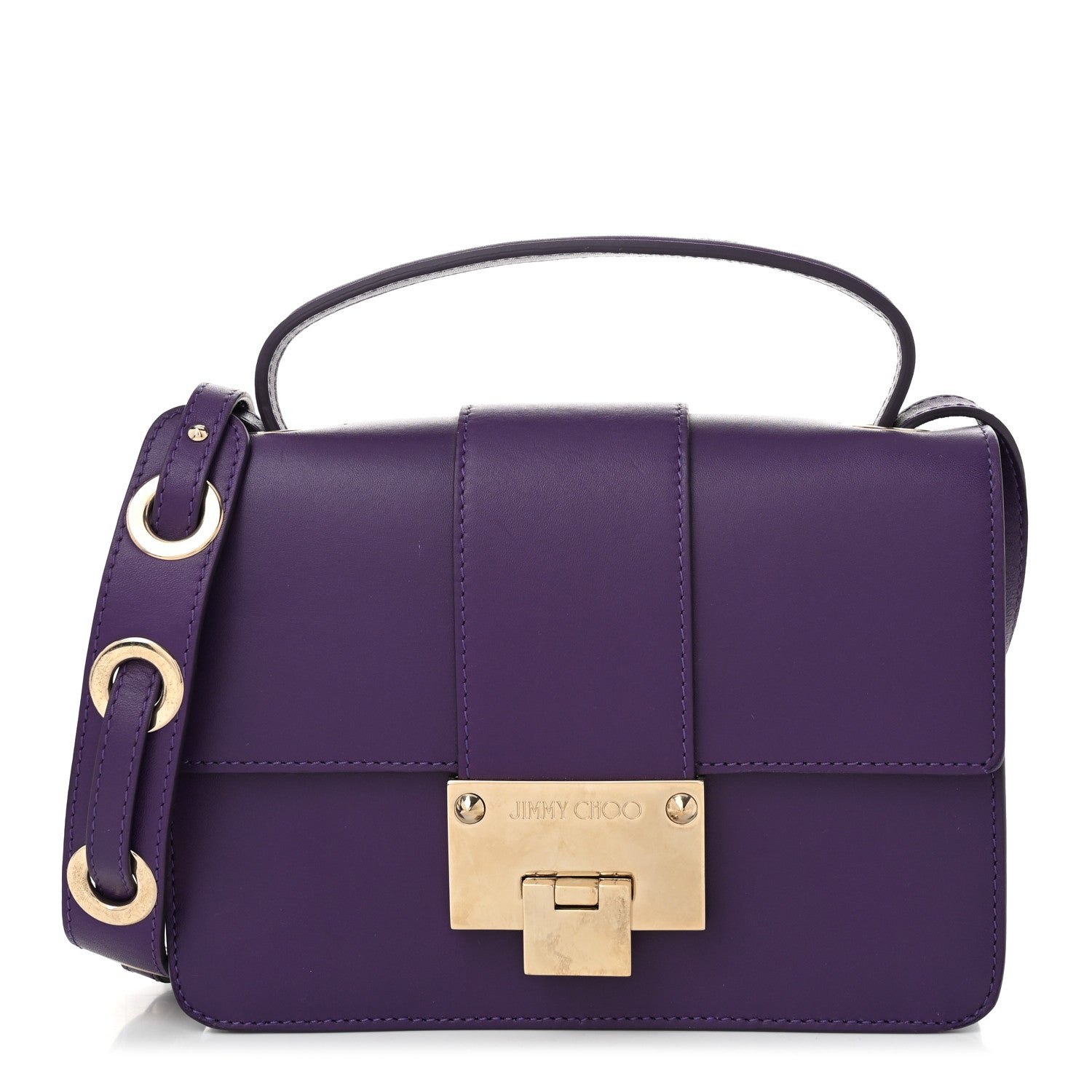 Jimmy Choo Smooth Calfskin Rebel Crossbody Bag Purple 1 of 12