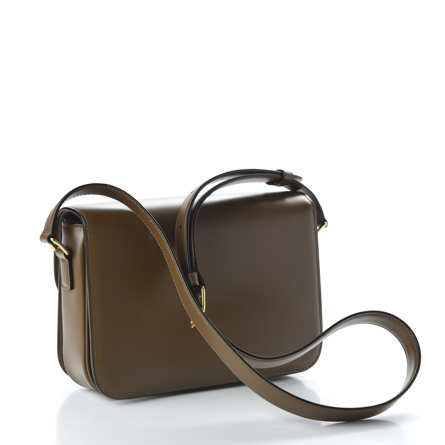 Celine Shiny Calfskin Medium Triomphe Camel 3 of 9