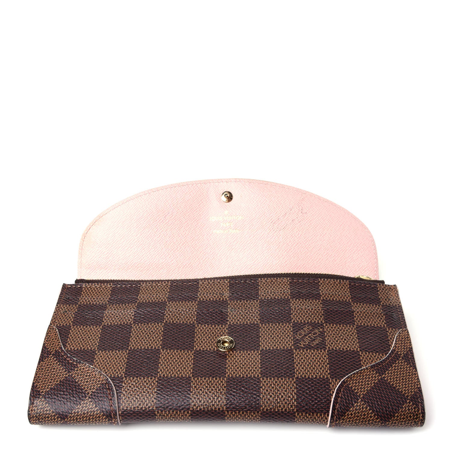 Louis Vuitton Damier Ebene Caissa Wallet Rose Ballerine 10 of 12