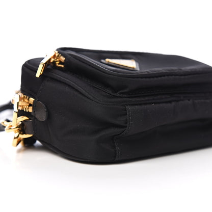 Prada Tessuto Nylon Saffiano Convertible Crossbody Wristlet Black 6 of 8