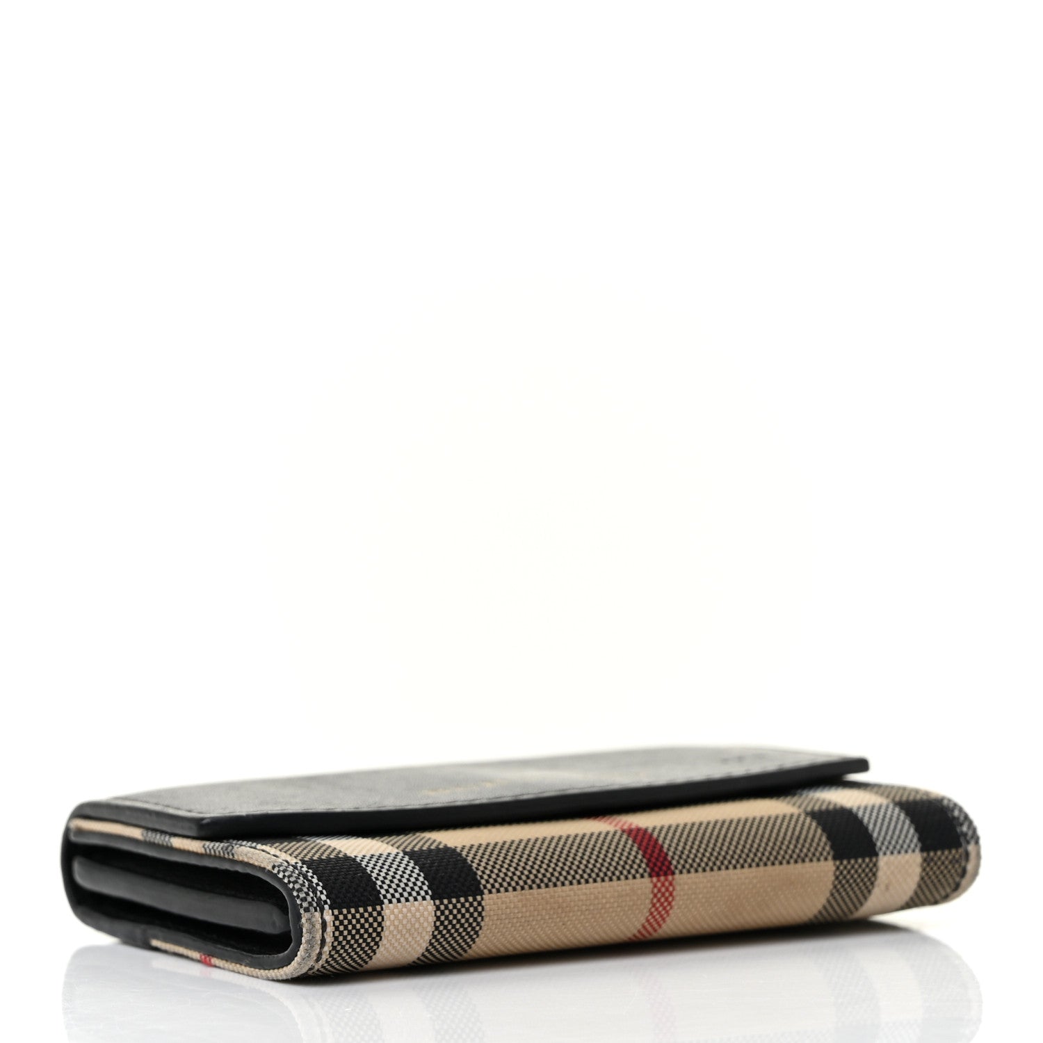 Burberry Calfskin House Check Chesam Card Case Black 4 of 8