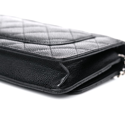 Chanel Caviar Quilted Wallet On Chain WOC Black 12 of 15