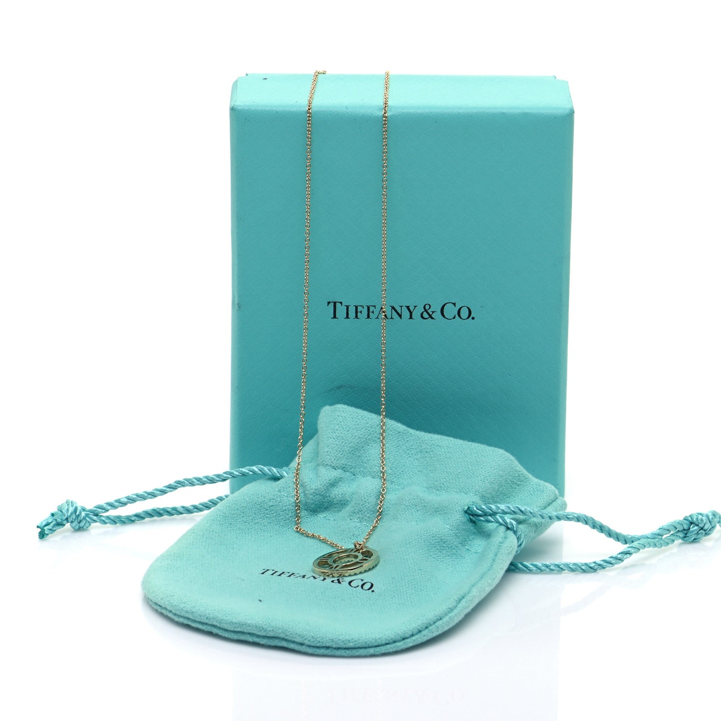 18K Yellow Gold Diamond Small Atlas Open Pave Pendant Necklace