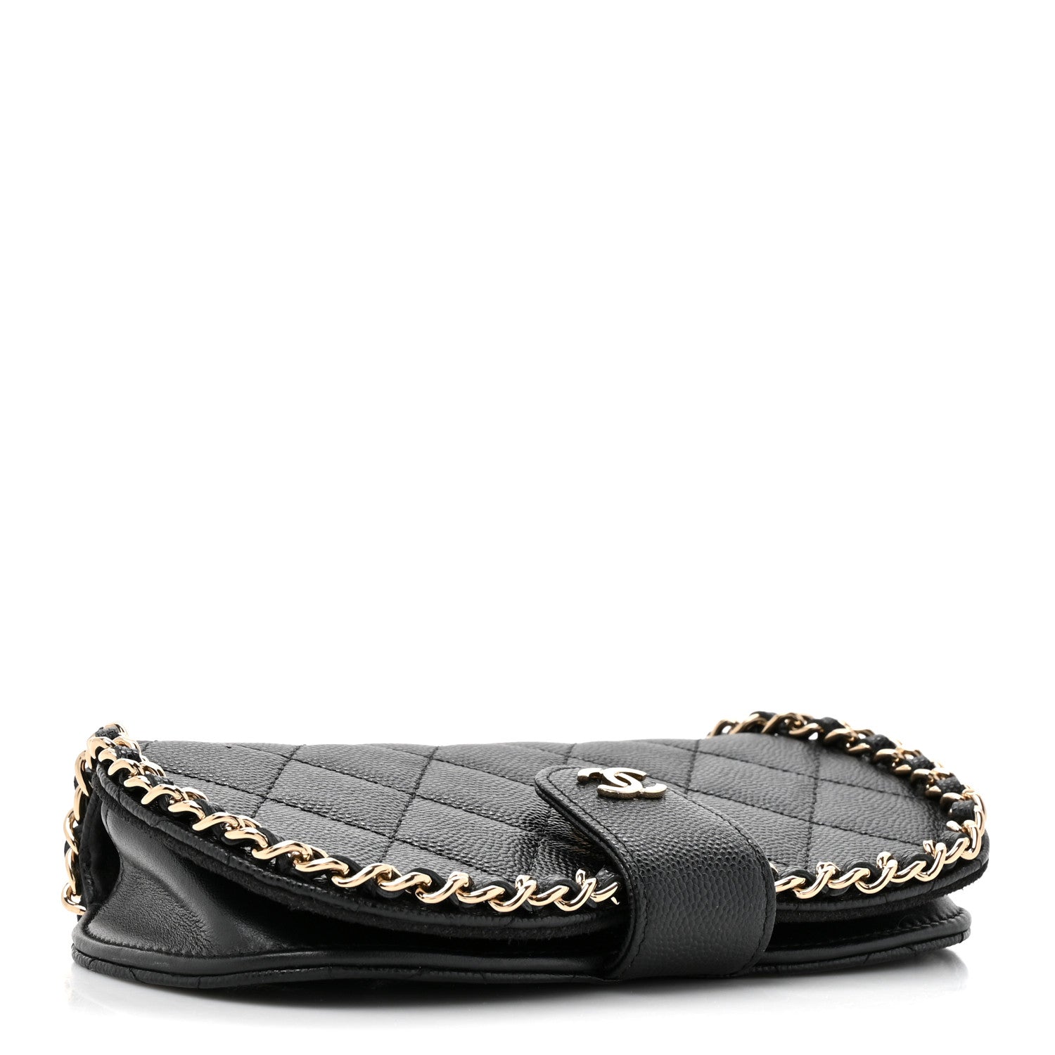 Chanel Caviar Quilted Chain Glasses Case Black 4 of 11