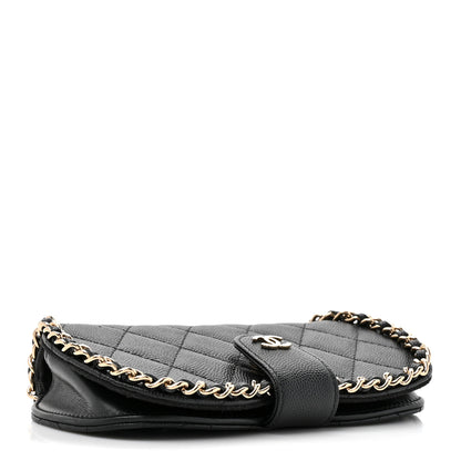 Chanel Caviar Quilted Chain Glasses Case Black 4 of 11