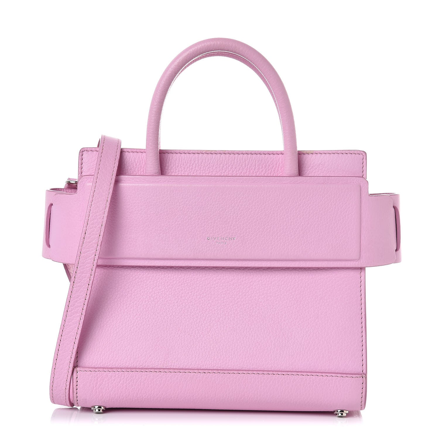 Givenchy Grained Calfskin Mini Horizon Satchel Bright Pink 1 of 10