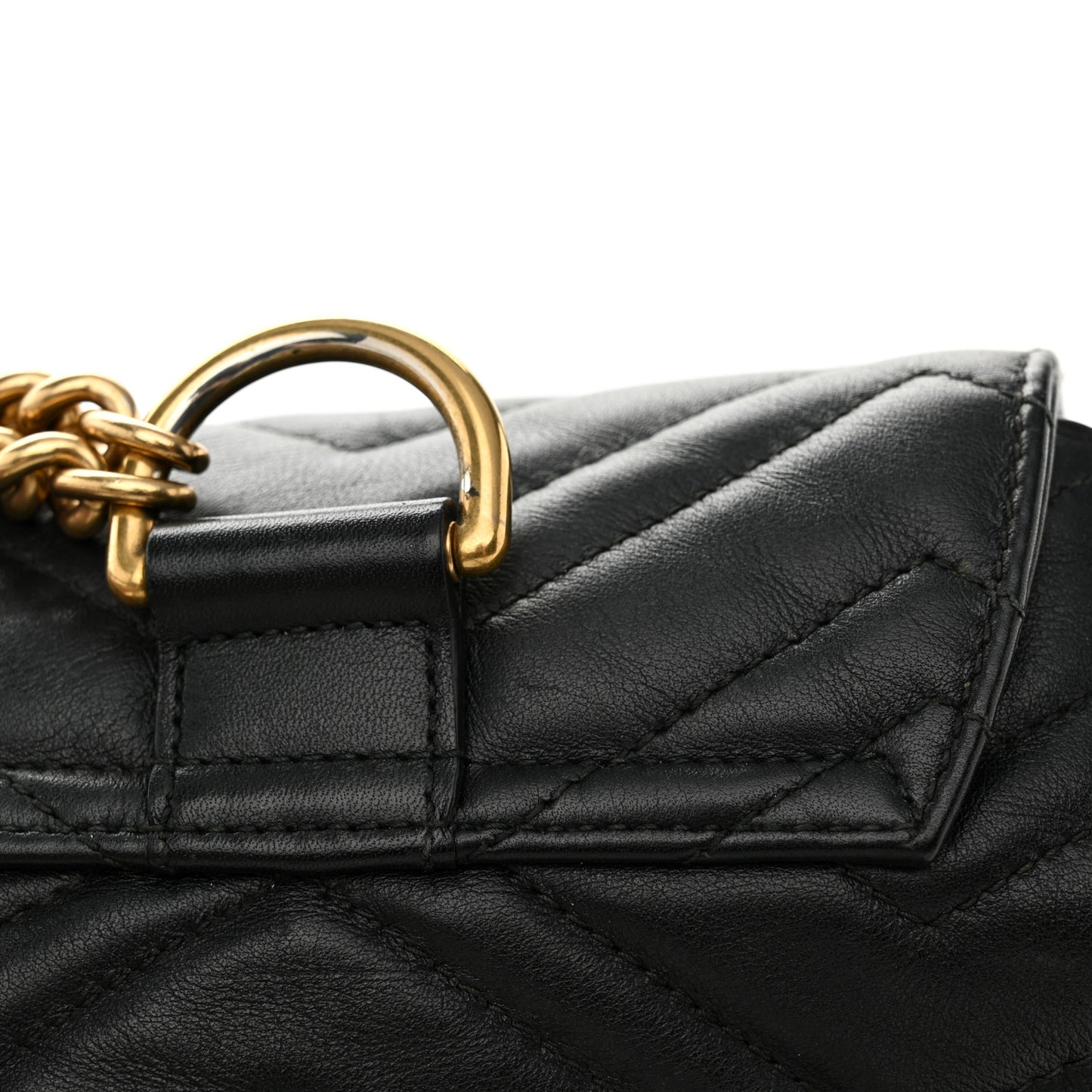 Calfskin Matelasse GG Marmont Flap Backpack Black
