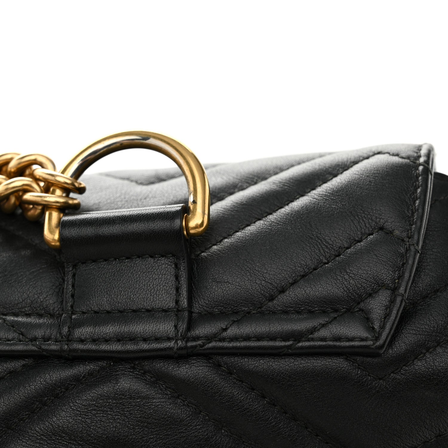 Gucci Calfskin Matelasse GG Marmont Flap Backpack Black 11 of 15
