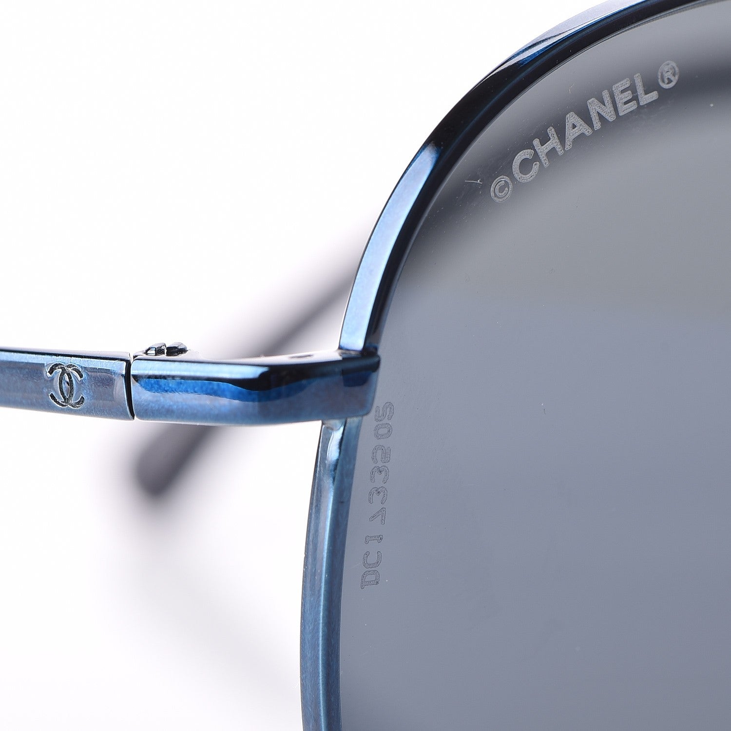 Chanel Aviator Metallic Pilot Sunglasses 4231 Dark Blue 11 of 13
