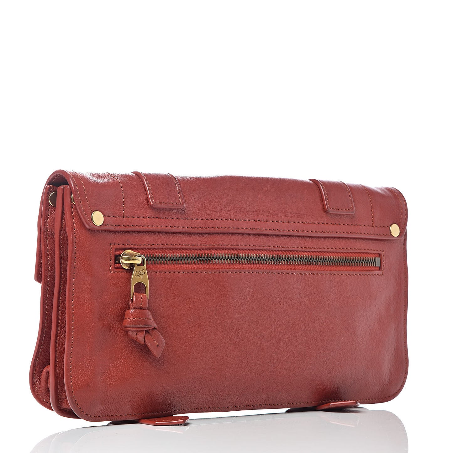 Lambskin PS1 Pochette Clutch Paprika