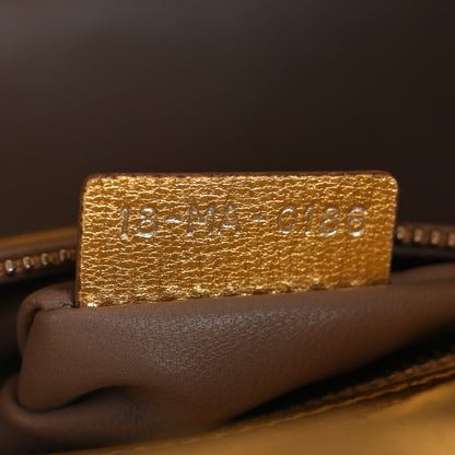 Christian Dior Metallic Grained Calfskin Cannage Small Lucky Badges My Lady Dior Gold 7 of 13