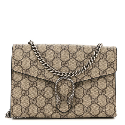Gucci GG Supreme Monogram Mini Dionysus Chain Wallet Beige Black 1 of 10
