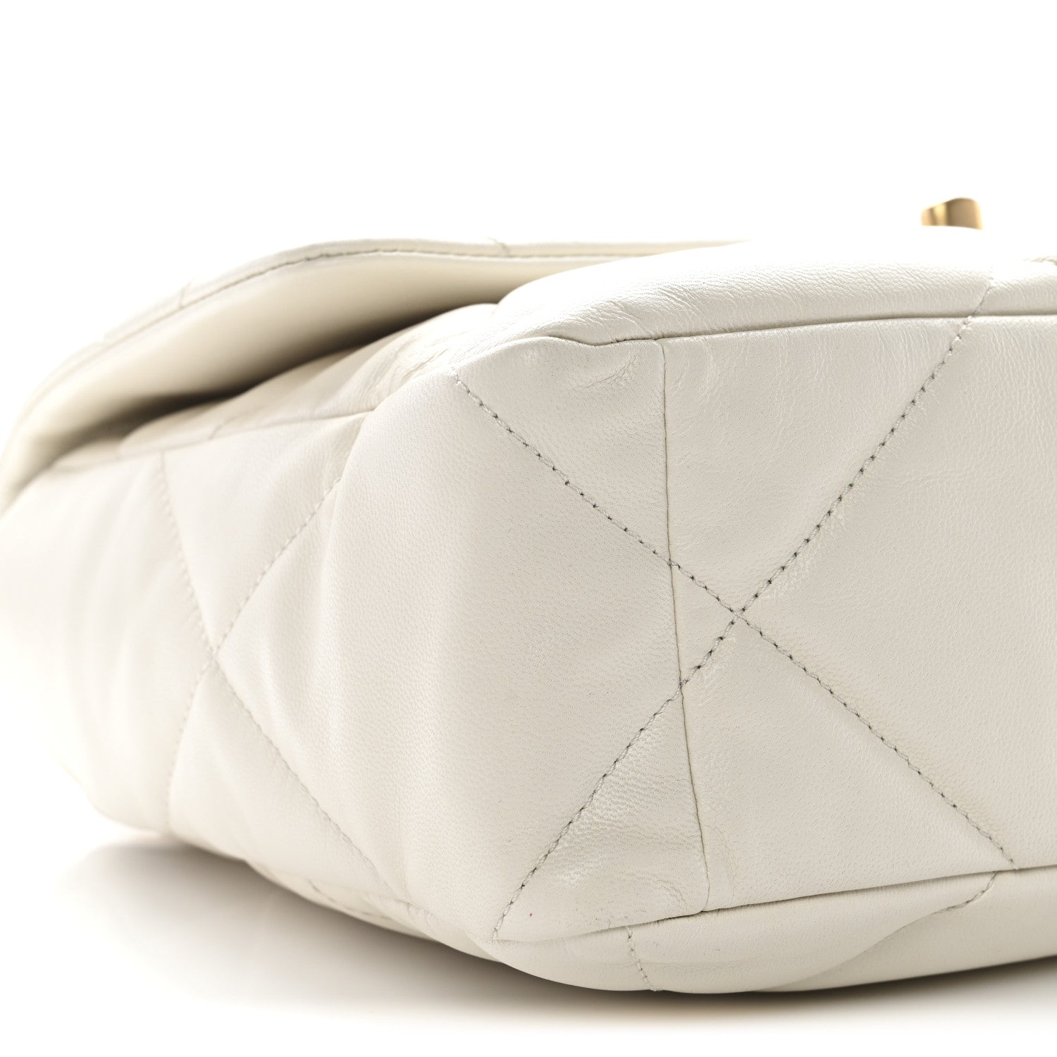 Chanel Goatskin Quilted Large Chanel 19 Flap White 10 of 11