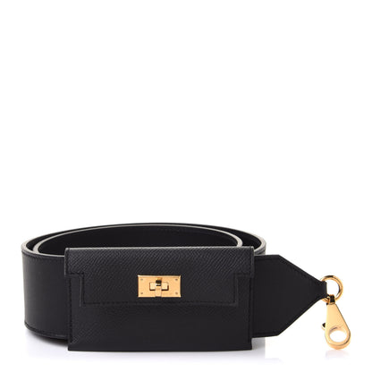 Hermes Swift Epsom Pocket Kelly Shoulder Strap Black 1 of 7
