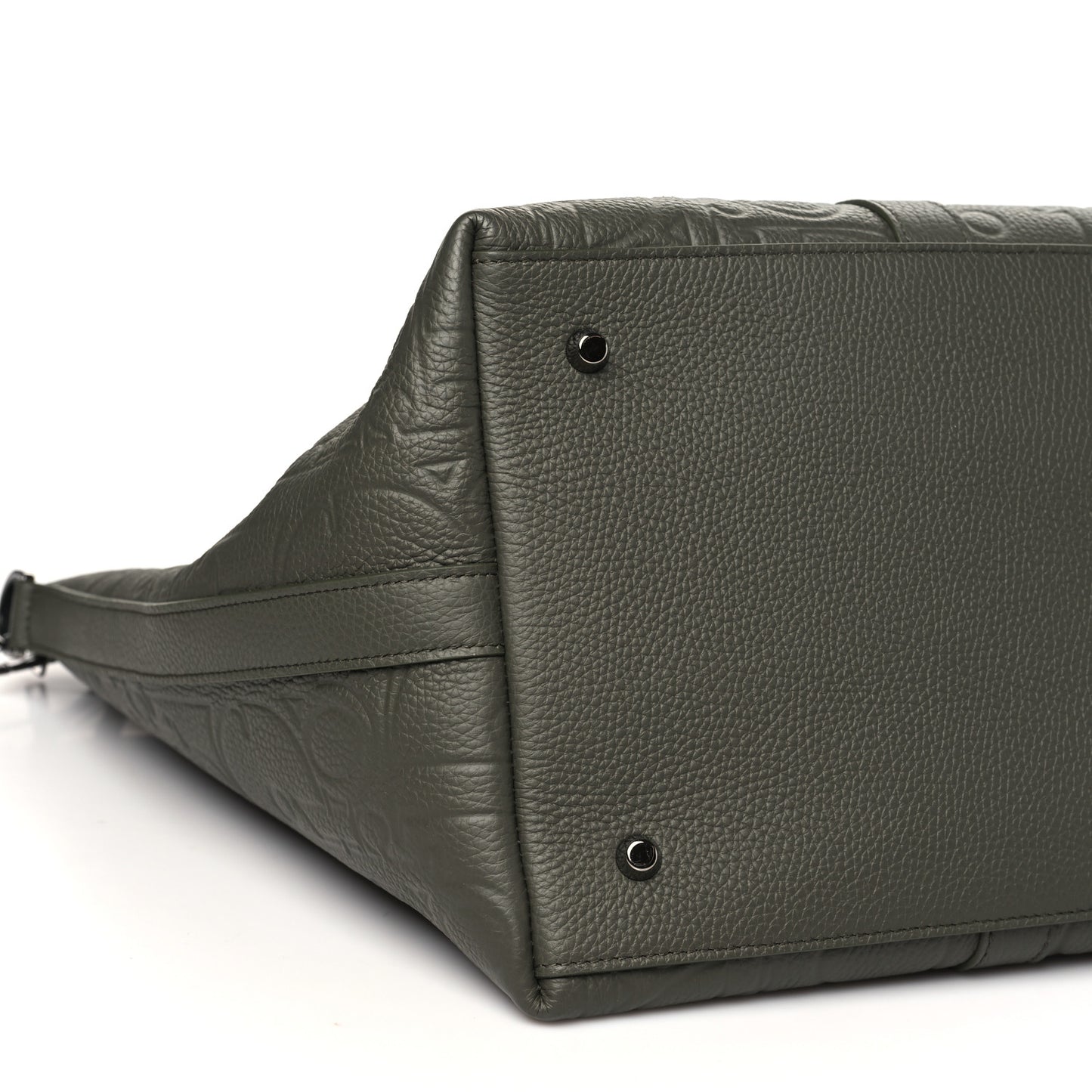 Grained Calfskin Embossed Dior Gravity Weekender 40 Kaki