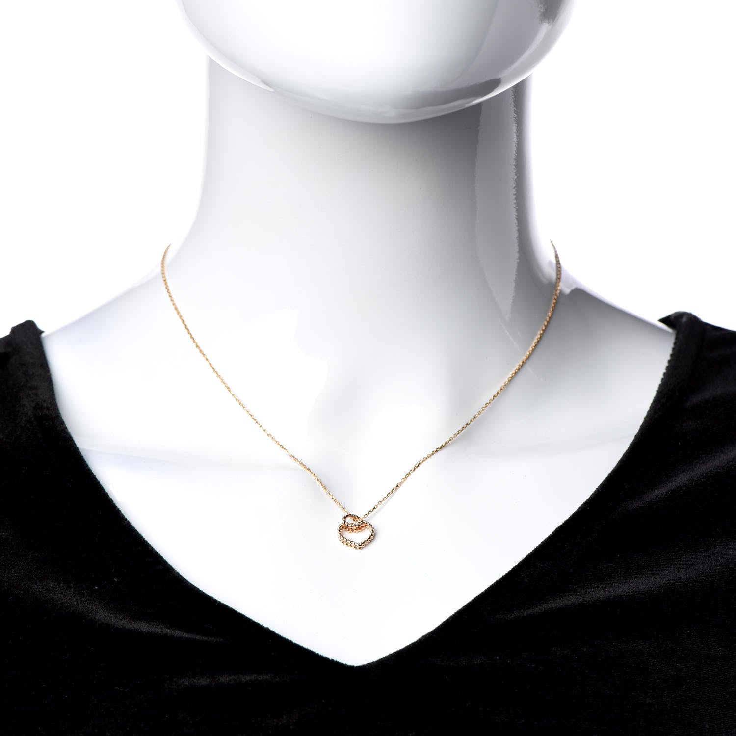 Cartier 18K Pink Gold Twist Heart Necklace 2 of 5