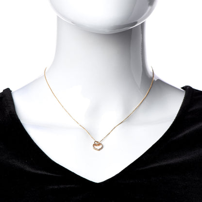Cartier 18K Pink Gold Twist Heart Necklace 2 of 5