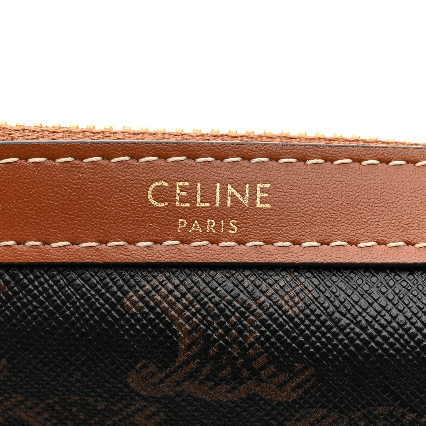 Triomphe Canvas Calfskin Large Boston Bag Tan