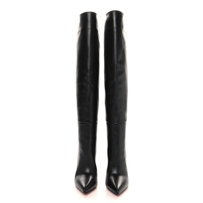 Christian Louboutin Calfskin Astrilarge 100 Knee Boots 36 Black 3 of 8