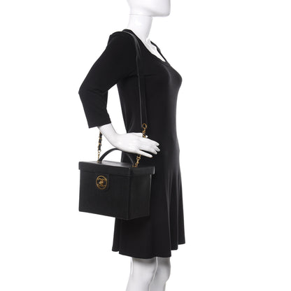 Chanel Caviar Vanity Train Case Black 2 of 15