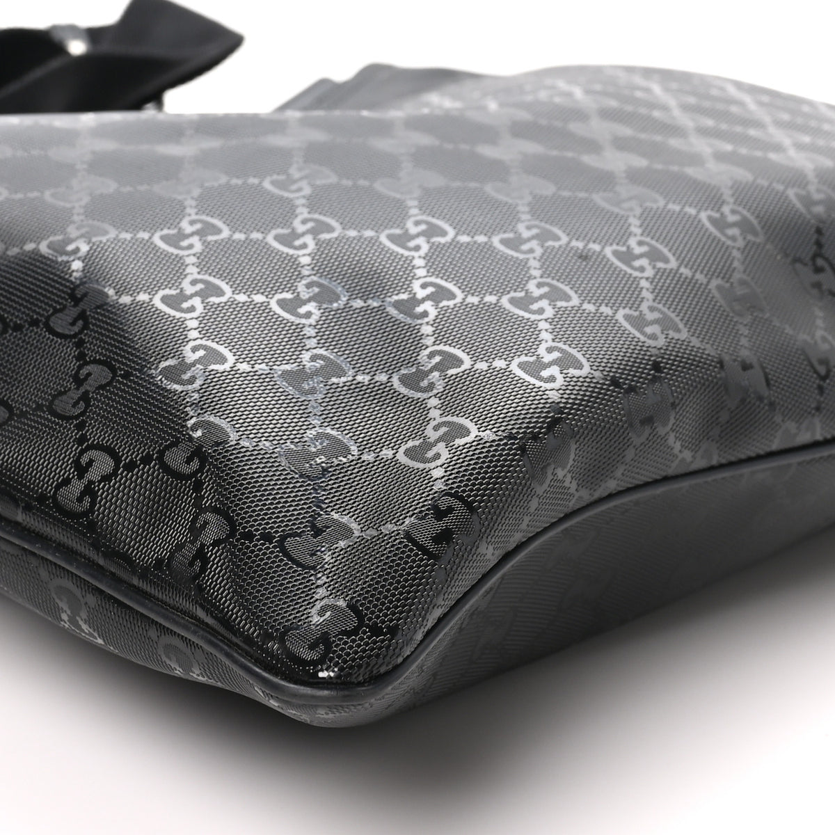 Imprime Monogram Medium Flat Messenger Bag Black