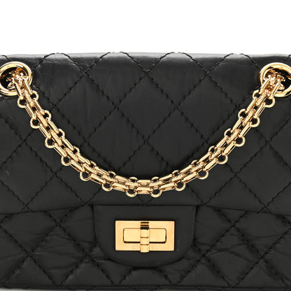 Chanel Aged Calfskin Quilted 2.55 Reissue Mini Flap Black 7 of 11