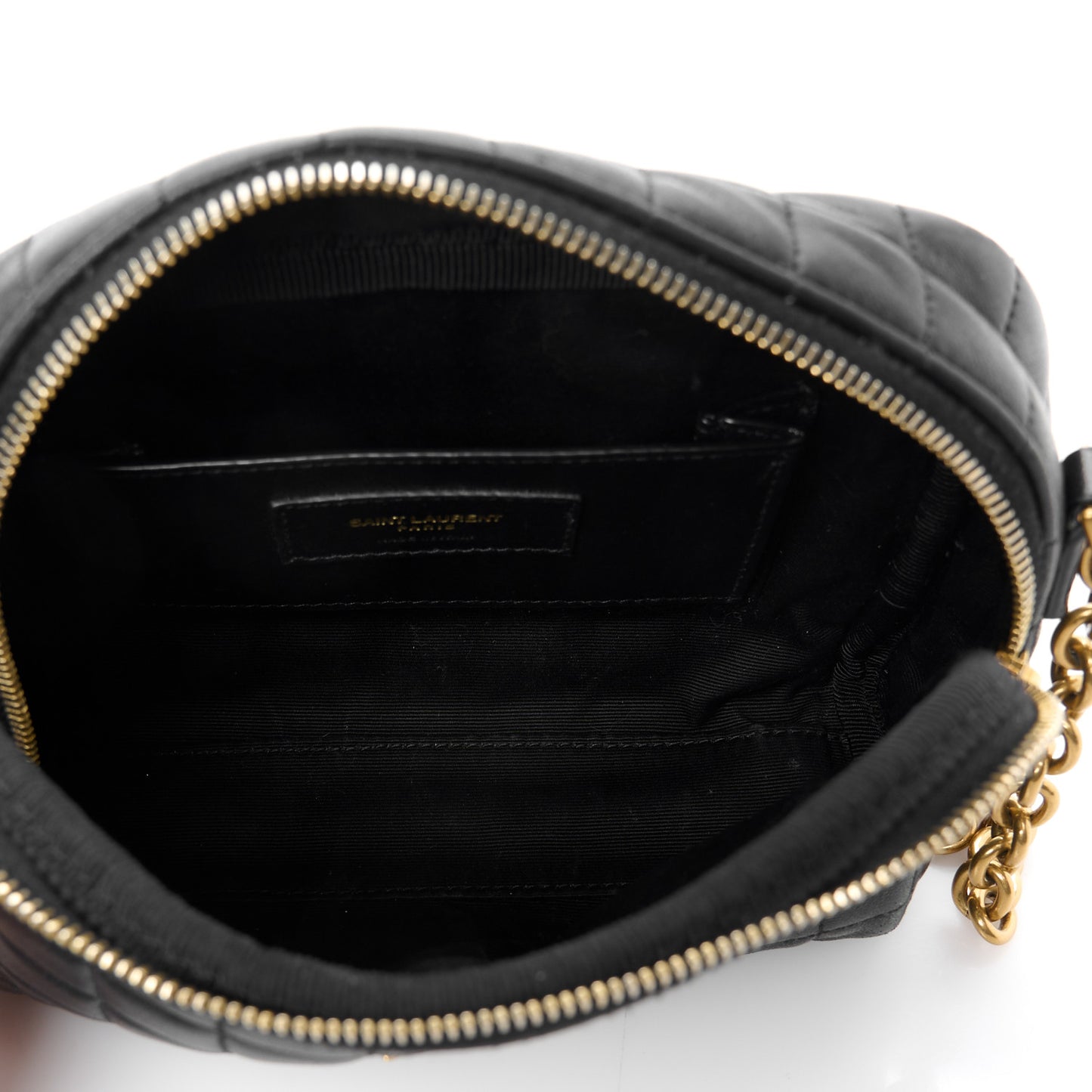 Lambskin Carre Quilted Cassandre Mini Camera Bag Black